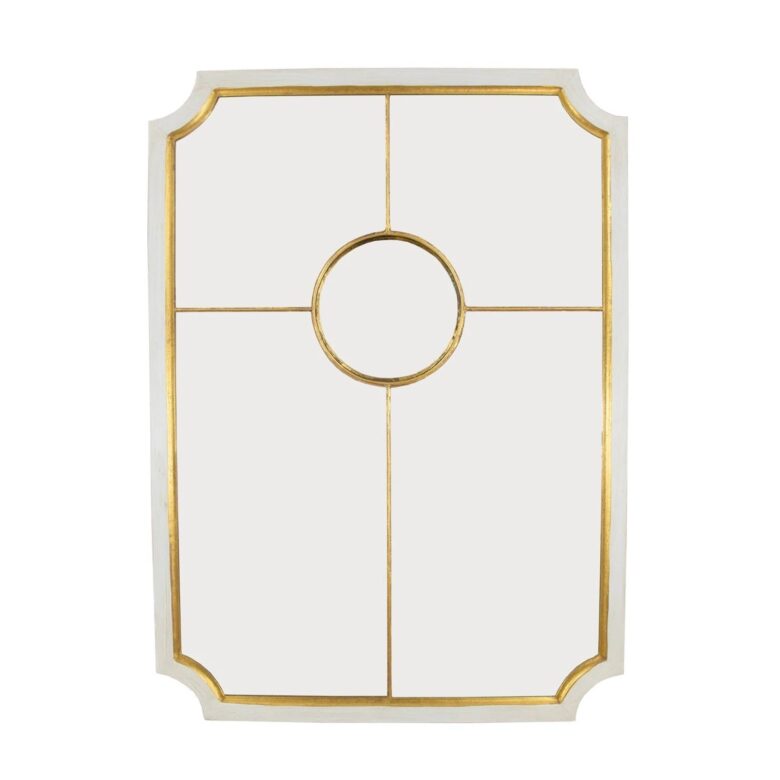 Tulip White and Gold Sectional Mirror- Lillian Home