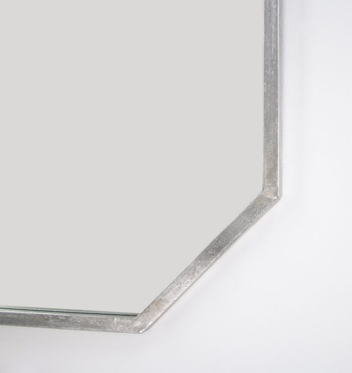 Uku Silver Octagon Wall Mirror- Lillian Home
