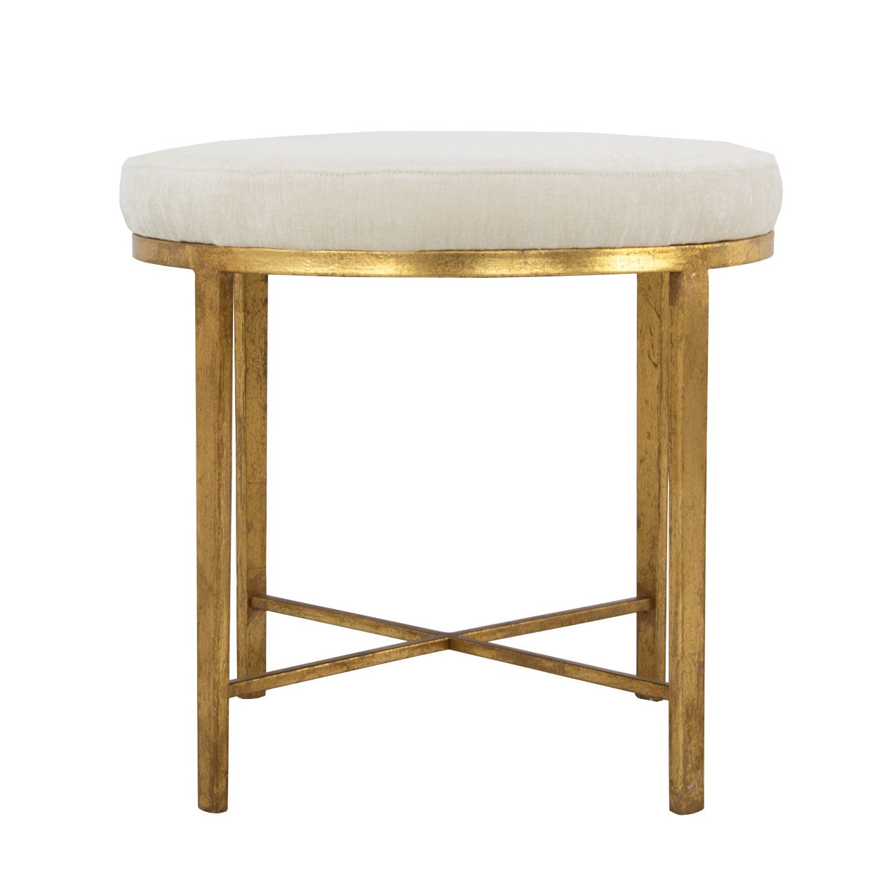 Charlotte Gold Round Bench- Lillian Home