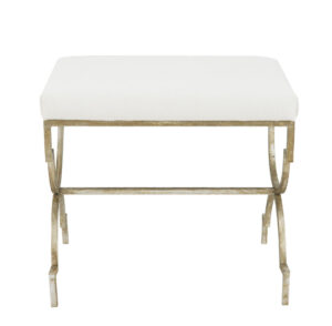 Gerald Small Silver Bench- Lillian Home