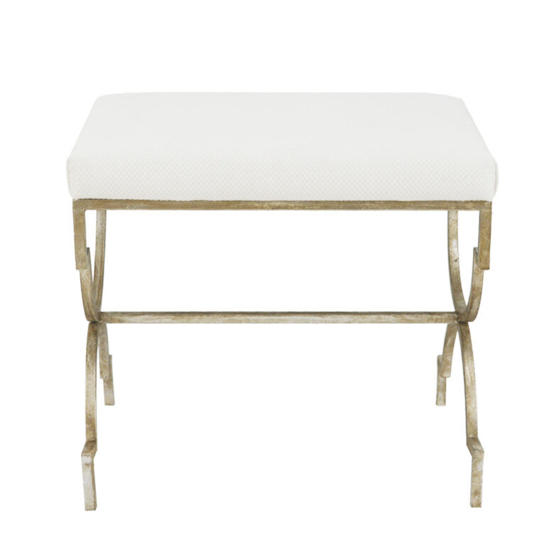 Gerald Small Silver Bench- Lillian Home