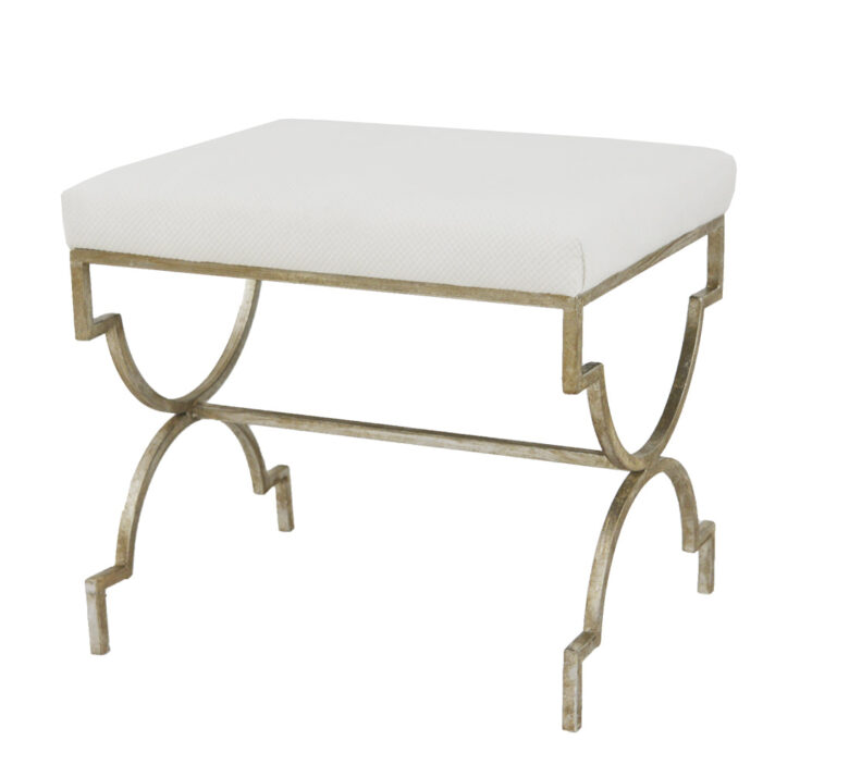 Gerald Small Silver Bench- Lillian Home