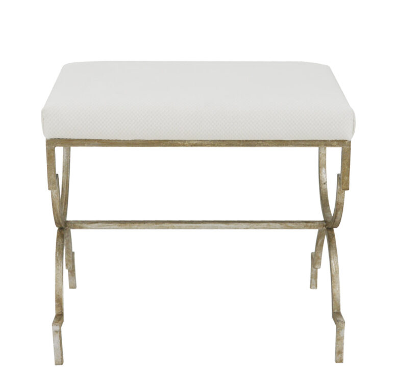 Gerald Small Silver Bench- Lillian Home