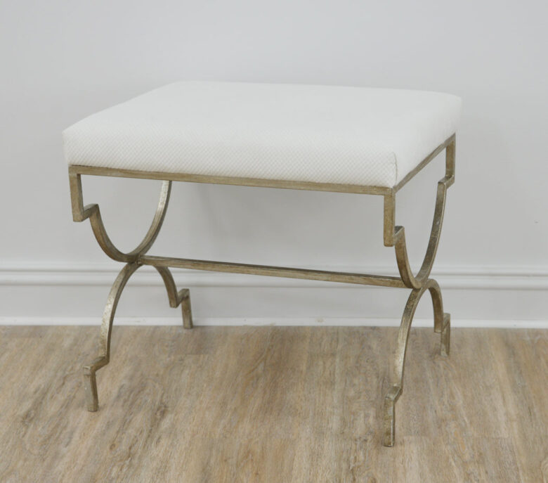 Gerald Small Silver Bench- Lillian Home