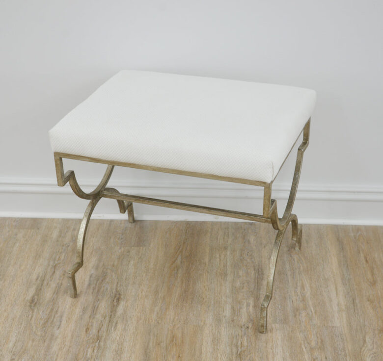 Gerald Small Silver Bench- Lillian Home