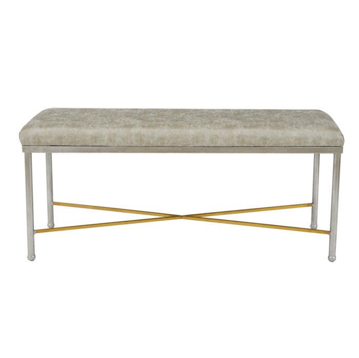 Luke Silver and Gold Bench- Lillian Home