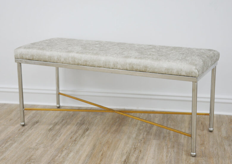 Luke Silver and Gold Bench- Lillian Home