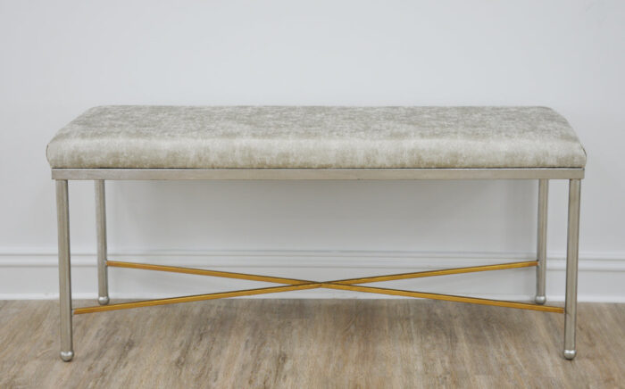 Luke Silver and Gold Bench- Lillian Home