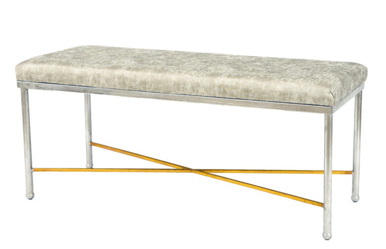 Luke Silver and Gold Bench- Lillian Home