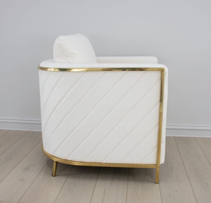 Sienna Gold and White Chair
