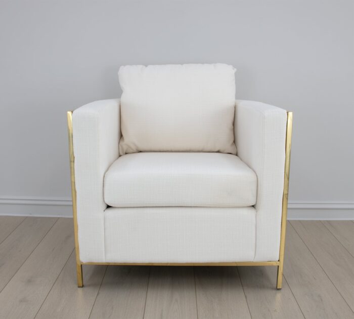 Sienna Gold and White Chair