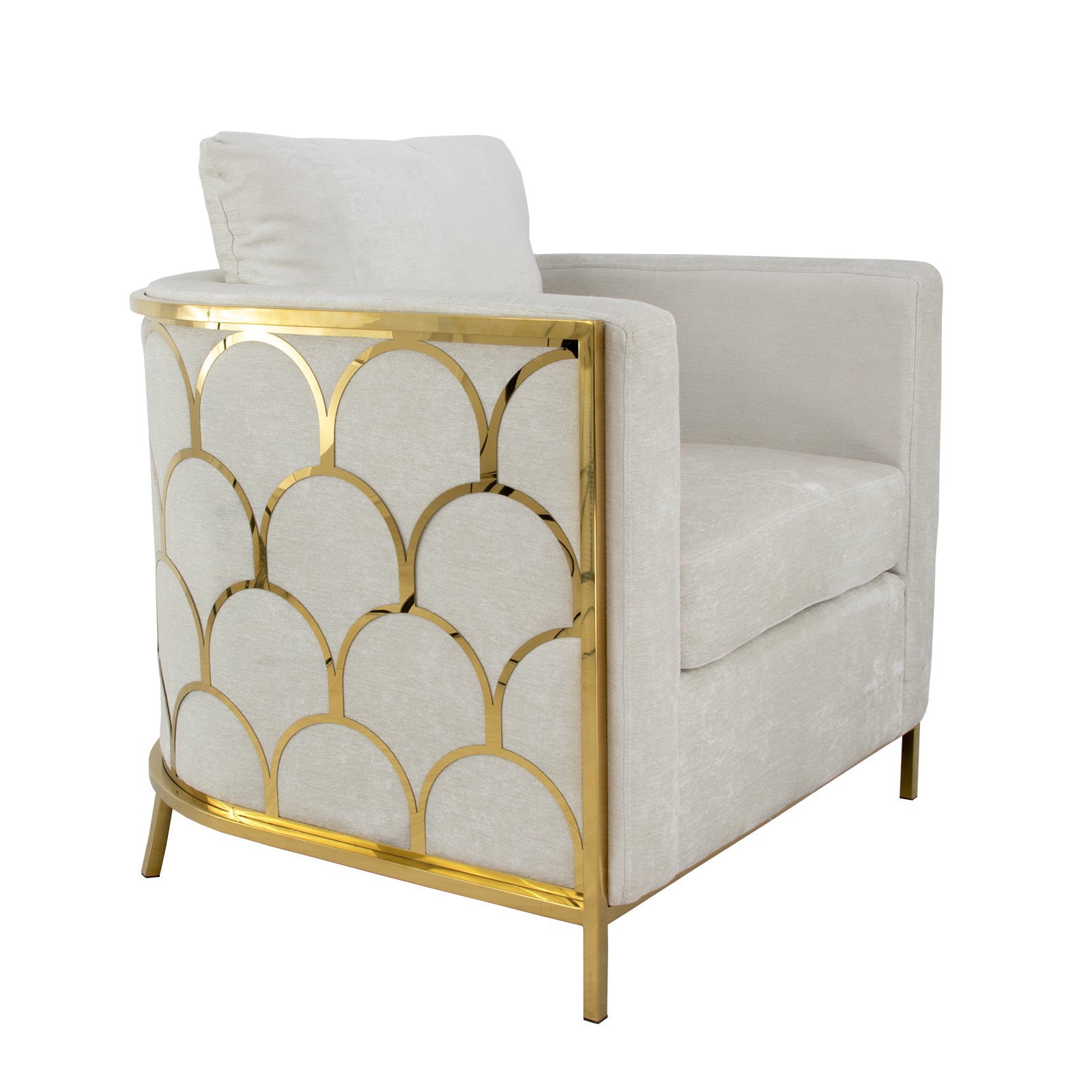 Verona Gold Chair Grey