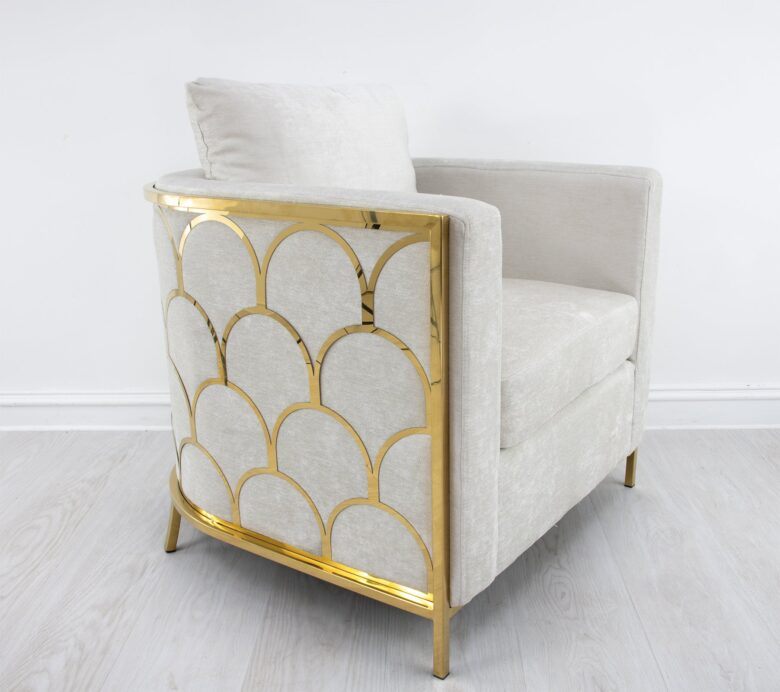 Verona Gold Chair Grey