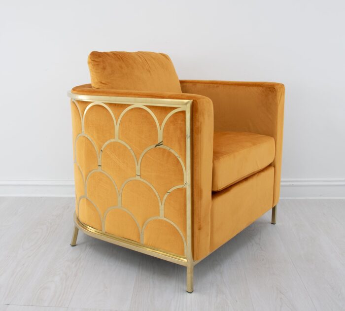 Verona Gold and Orange Chair