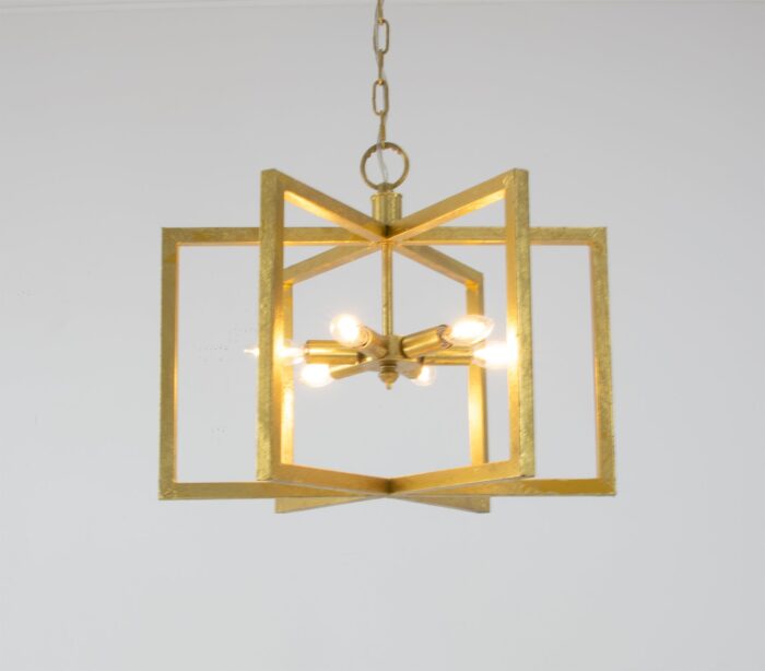 Aron 6 Light Gold Lantern- Lillian Home