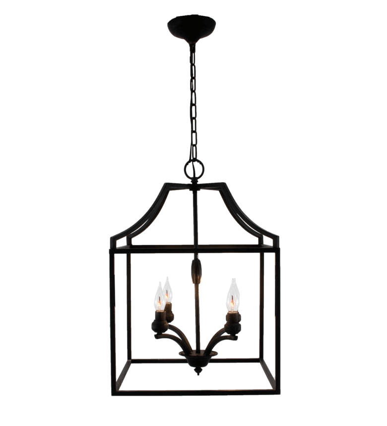 Delona 4 Light Black Lantern- Lillian Home