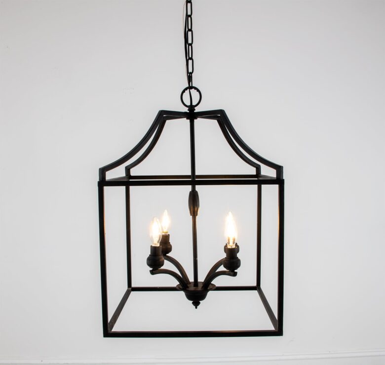 Delona 4 Light Black Lantern- Lillian Home