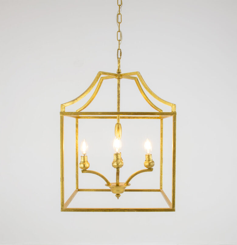 Delona 4 Light Gold Lantern- Lillian Home