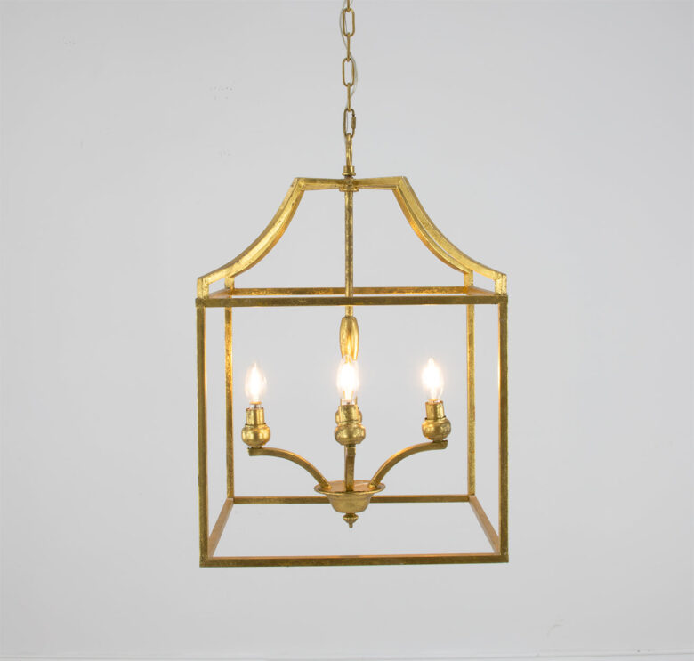 Delona 4 Light Gold Lantern- Lillian Home