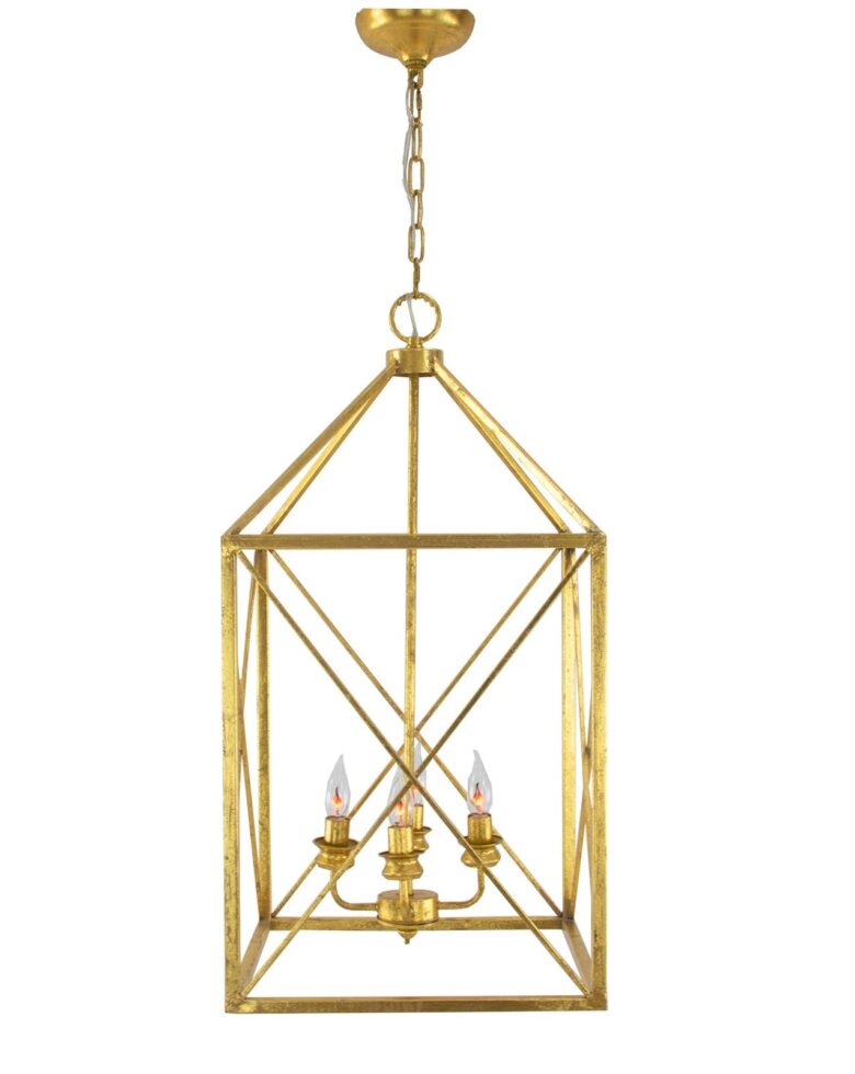 Megan 4 Light Gold Lantern- Lillian Home