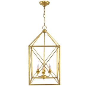 Megan 4 Light Gold Lantern- Lillian Home