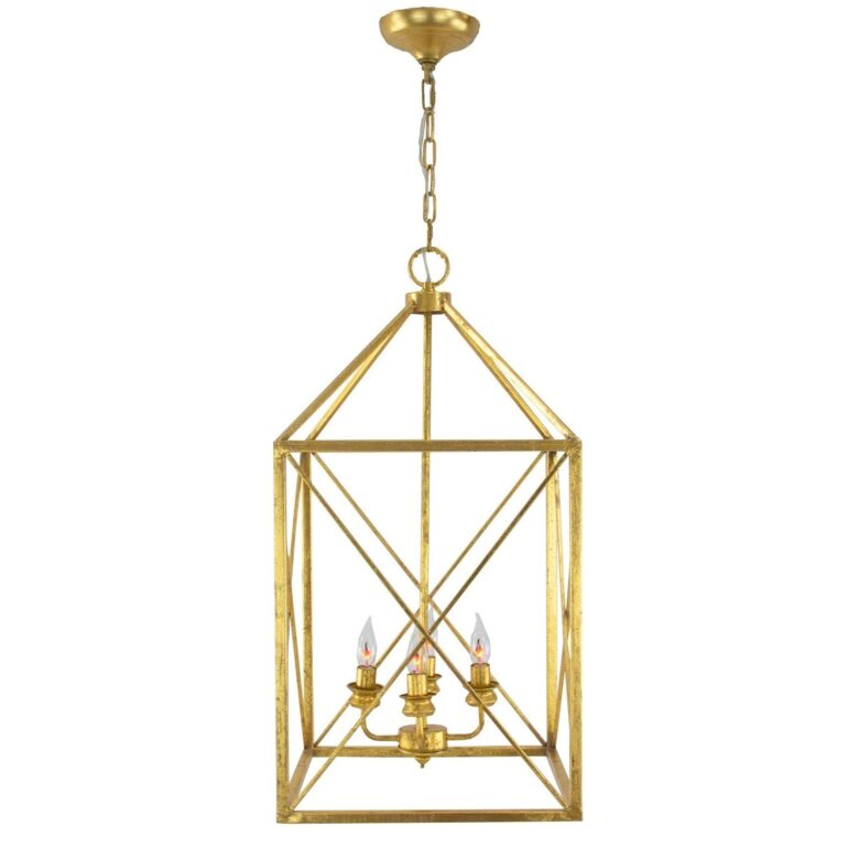 Megan 4 Light Gold Lantern- Lillian Home