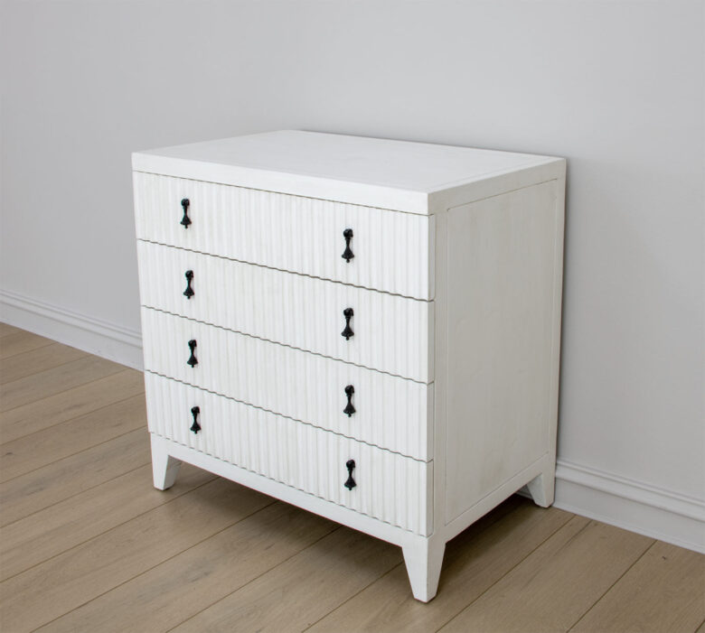 Kara White Nightstand- Lillian Home