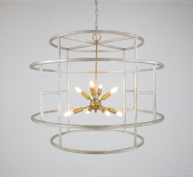 Lilou Silver & Gold Chandelier - Image 2