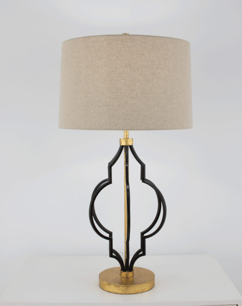 Luna Black & Gold Table Lamp - Image 3