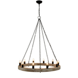 Malo Natural Oak Chandelier- Lillian Home