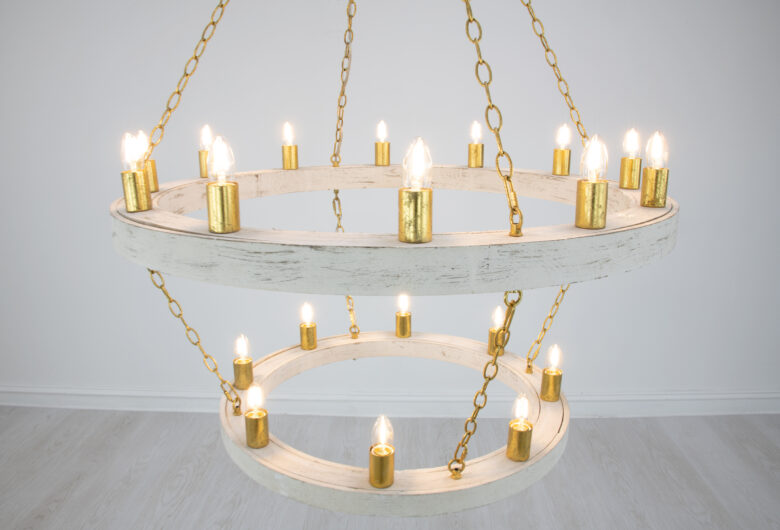 Maloz White & Gold Chandelier - Image 5