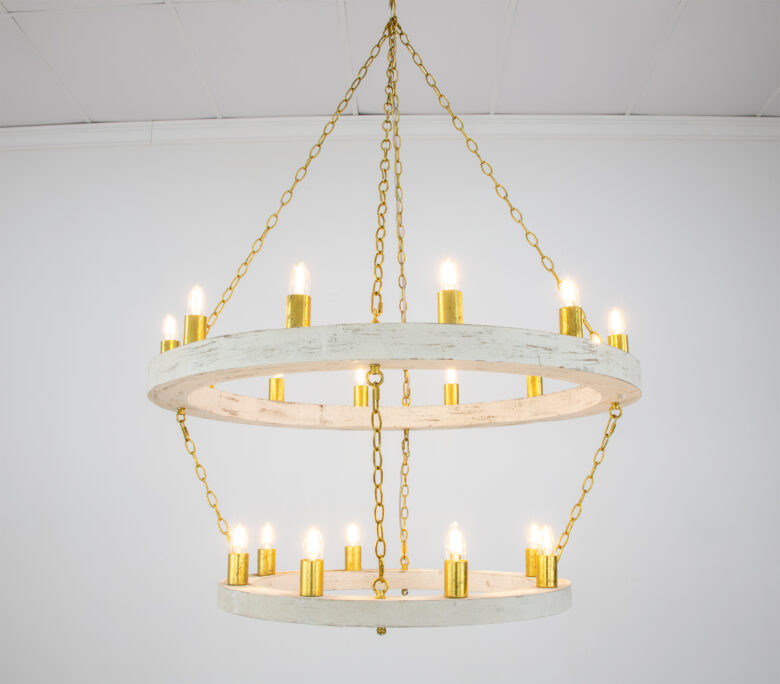 Maloz White & Gold Chandelier - Image 4