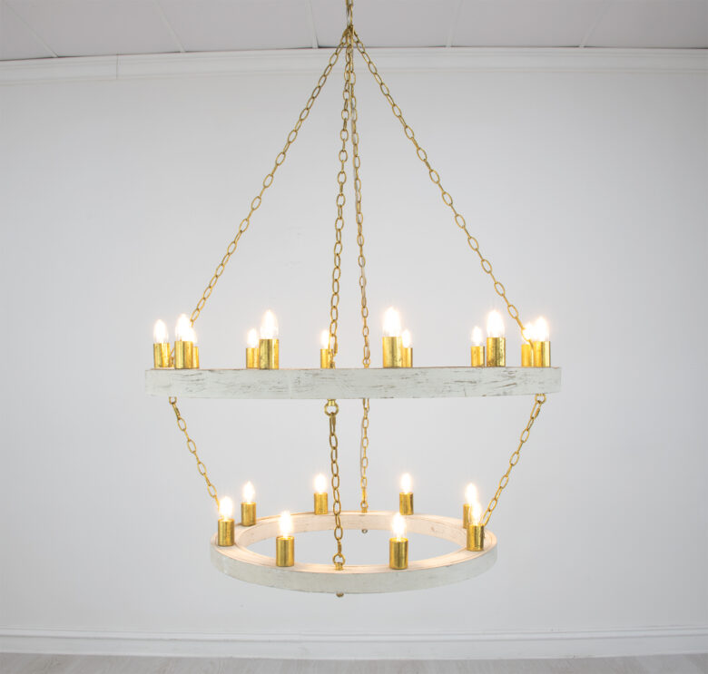 Maloz White & Gold Chandelier - Image 7