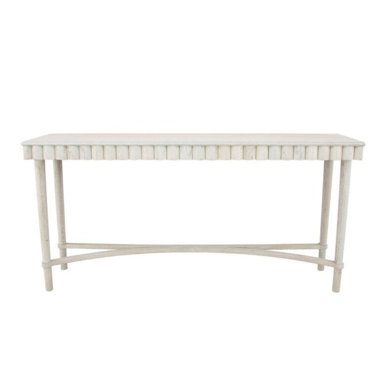 Mano light oak console table- Lillian Home