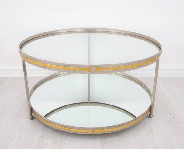 Tiffany Champagne & Gold Round Coffee Table - Image 2