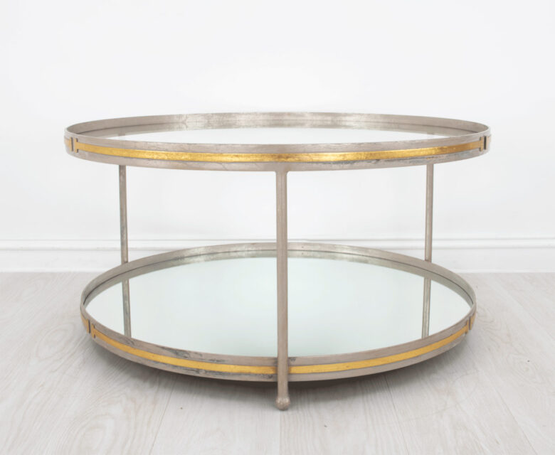 Tiffany Champagne & Gold Round Coffee Table - Image 4