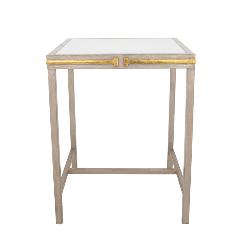 Celine Champagne & Gold Side Table- Lillian Home