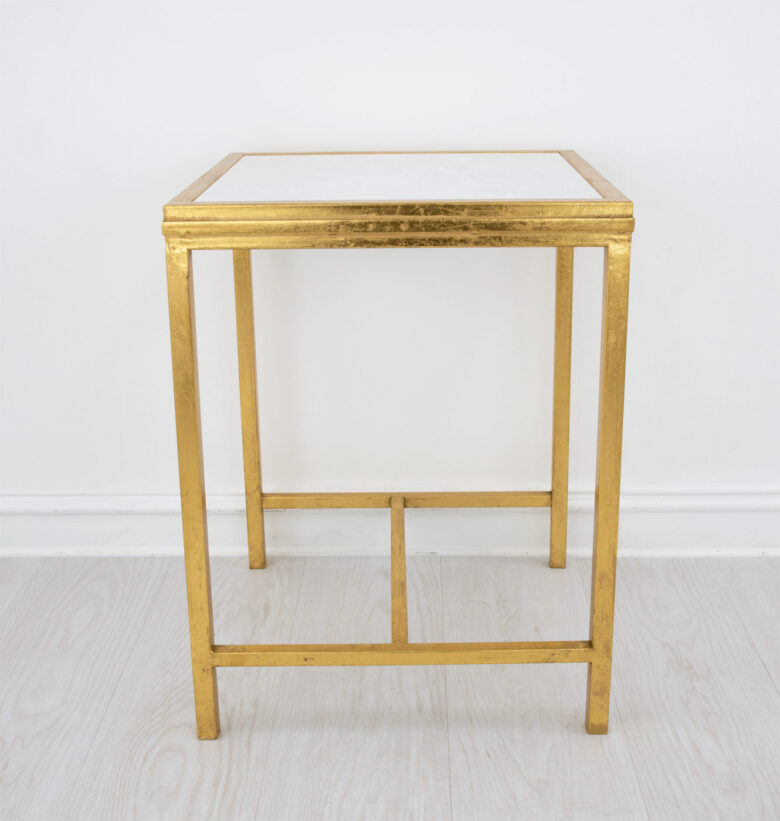 Celine Gold Square Side Table - Image 5