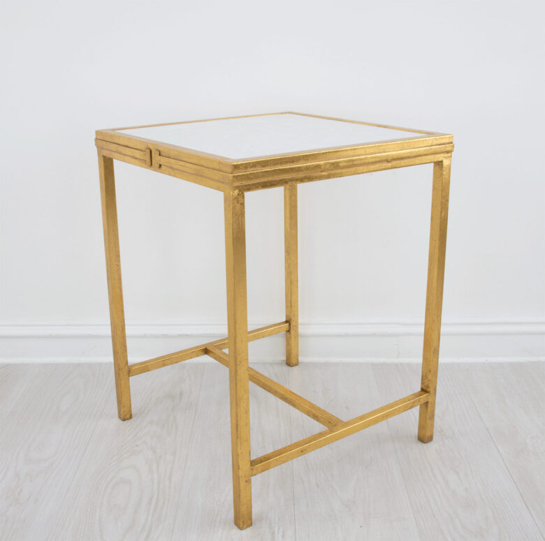 Celine Gold Square Side Table - Image 6