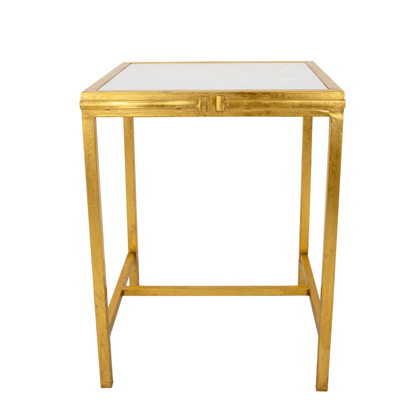 Celine Gold Square Side Table- Lillian Home