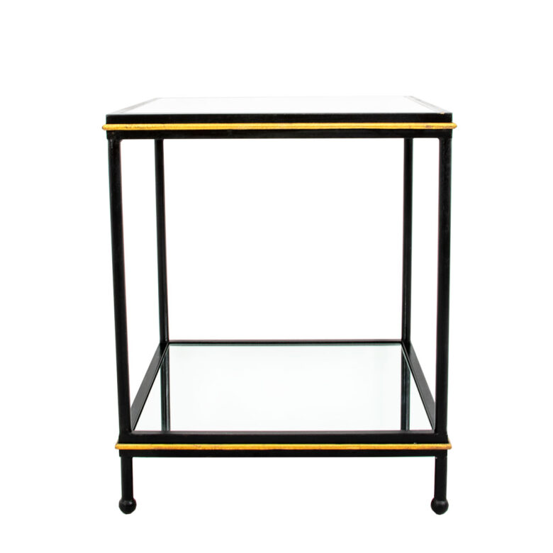 Lauren Black & Gold Side Table- Lillian Home