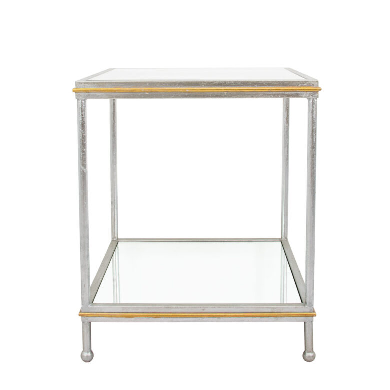 Lauren Silver & Gold Side Table- Lillian Home