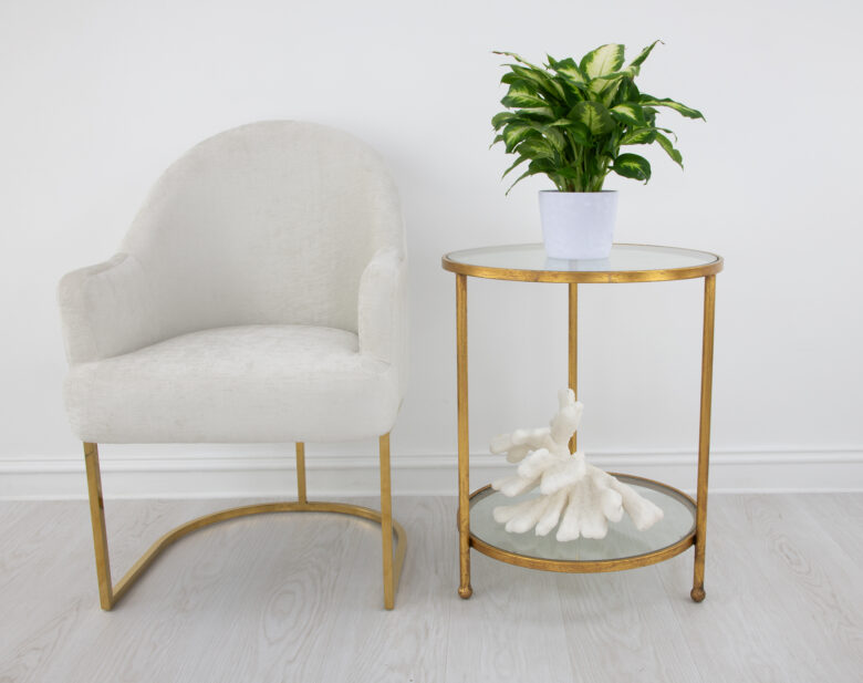 Lilia Gold Round Side Table - Image 9