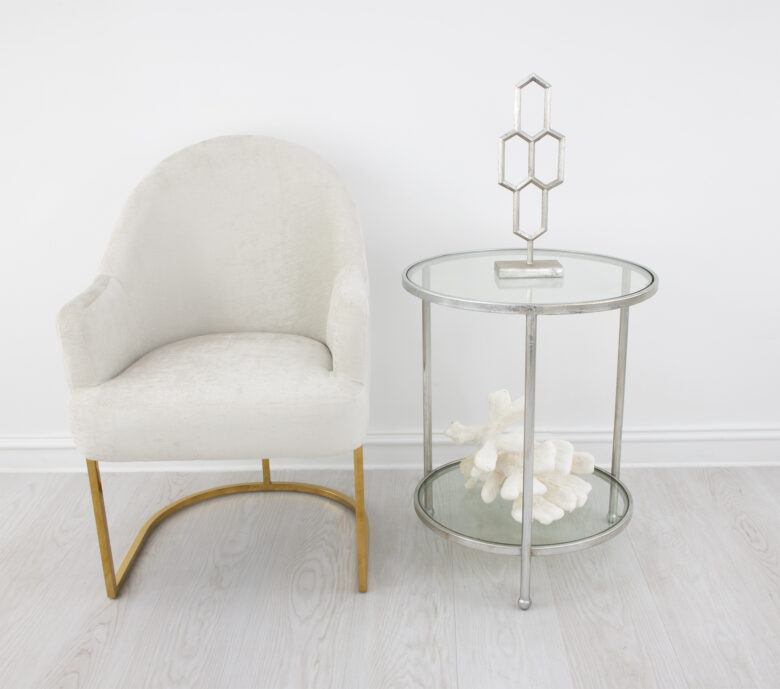 Lilia Silver Round Side Table - Image 6