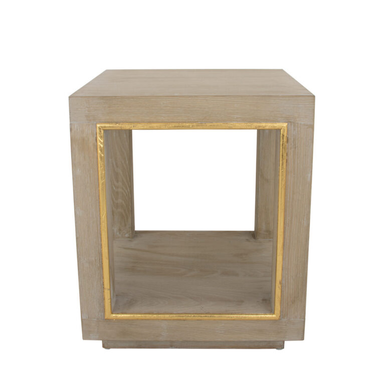 Odetta Natural Oak Side Table- Lillian Home