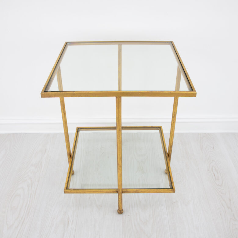 Romana Gold Square Side Table - Image 2