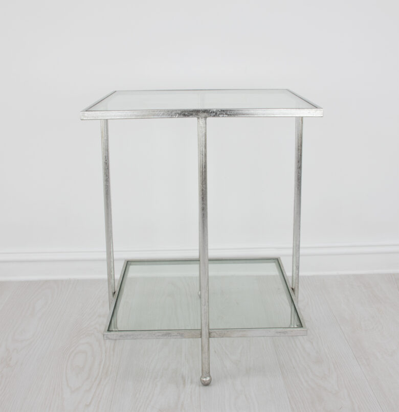 Romana Silver Square Side Table - Image 2