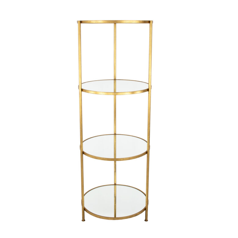 Ruby Round Gold Shelf- Lillian Home