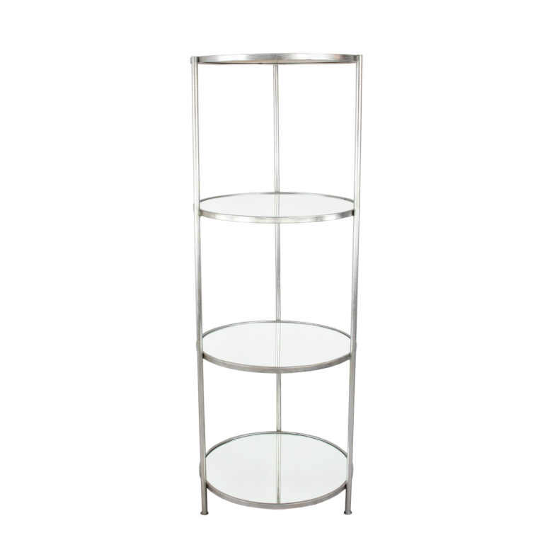 Ruby Round Silver Shelf- Lillian Home