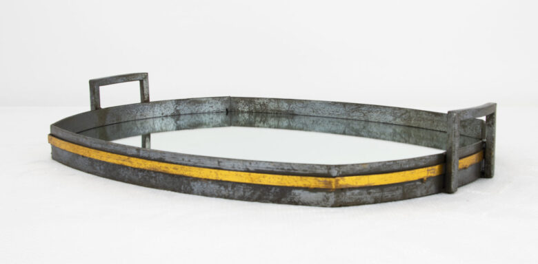 Santiago Gray & Gold Tray - Image 3